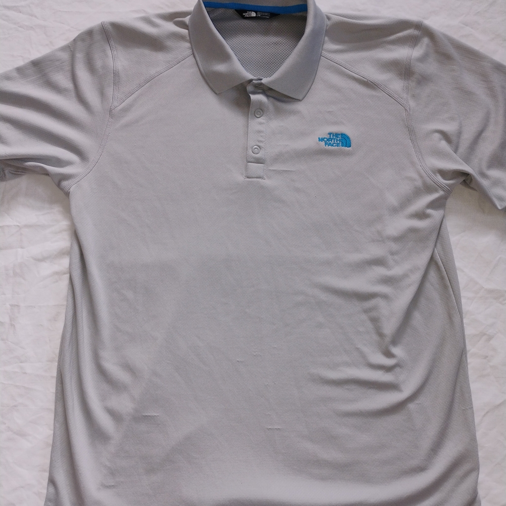 The North Face Polo Golf Mens Grey Shirt Size L Excellent Condition